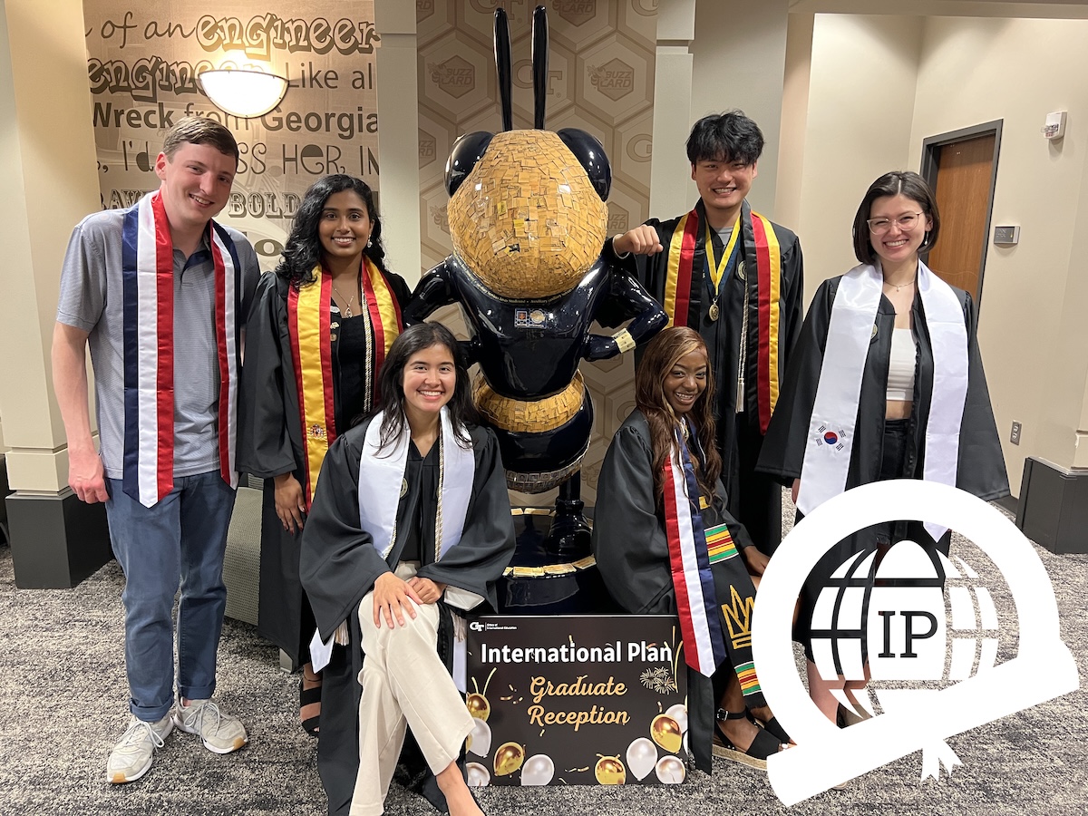 Group of students in graduation regalia